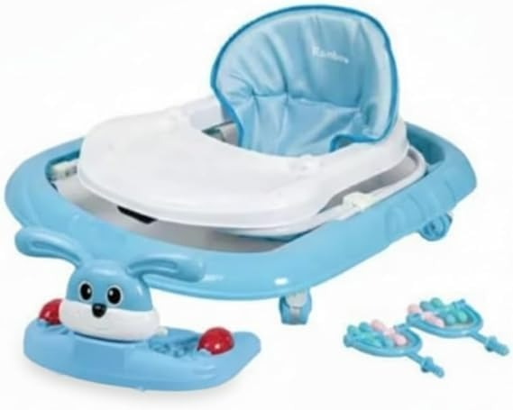 Walkerr with Easy Fold Frame for Storage, Ages 6 Months +_HAPPY_KIDDO_Multicolor (BLUE)