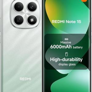 XIAOMI Redmi Note 15 Smartphone (6+128 GB) – Ultra-thin design, IP64 water protection, 108 MP camera, 6.77" FHD+ display, Forest Green,18 Months Local Warranty