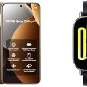 XIAOMI Redmi Note 15 Pro+ 5G Smartphone (12+512 GB) – 6500 mAh battery, 200 MP camera, Mocha Brown,18 Months Local Warranty + Free Redmi Watch 5 Active Smartwatch 18 Day Battery, 140+ Sports Modes