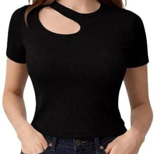 Women's Twill Cotton Half Sleeve T-Shirt With Slot