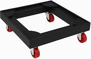 Durable Aluminum Water Cooler Base 33x33cm – Mobile Base with Strong Wheels and Mounting Brake – Rust Resistant and Heavy Weight – Elegant Black