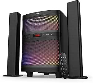 F&D T200X 140 W 2.1 Channel Soundbar Tower Speaker Bluetooth Multimedia TV Speaker with Multicolored LED Themes,USB,AUX,Remote Control,