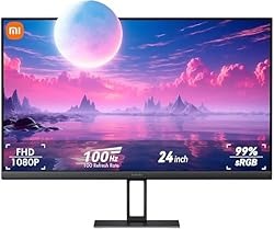 Xiaomi Gaming Monitor A24i 24 Inch IPS, 100Hz, 6ms, ∆Е<2, 7.5mm, 100Hz, 1920 x 1080 IPS 178 DP 1.4 supported, Wall Mount Computer Screen Monitor Desktop Monitors |1 year manufacturer warranty