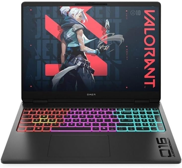 HP OMEN MAX 16-ak0007ne Gaming Laptop, AMD Ryzen AI 7 350, 16GB DDR5, 512GB SSD, NVIDIA GeForce RTX 5060 8GB, 16″ 2K 165Hz Display, Windows 11 Home, Shadow Black