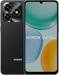 HONOR X5c Plus 4G Smartphone, 4GB RAM 128GB ROM, Dual SIM, 6.74" 90Hz Display, 50MP Camera, Midnight Black