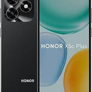 HONOR X5c Plus 4G Smartphone, 4GB RAM 128GB ROM, Dual SIM, 6.74" 90Hz Display, 50MP Camera, Midnight Black