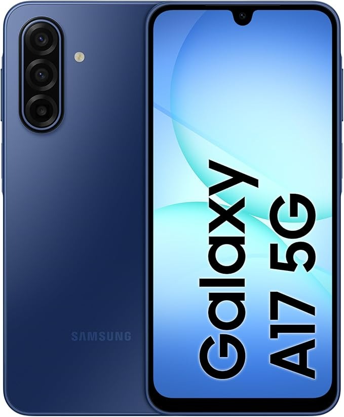 Samsung Galaxy A17 5G, Android Smartphone, 256GB Storage, 8GB RAM, Blue, 6x OS Upgrades, Large Display, 50MP OIS Camera