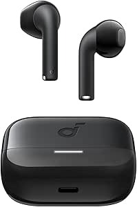Soundcore K20i by Anker, Semi-in-Ear Earbuds, Bluetooth Wireless, 36H Playtime, Fast Charge, Clear Sound, ENC 2-Mic Clear Calls, Custom EQ, IPX5, Bluetooth 5.3, App Control (Black) 18 Months Warranty