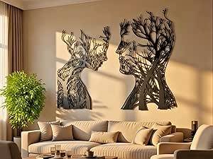 Vailla Tree of Life Wooden Wall Art Set of 2
