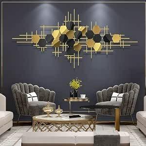 motxet Wall Sculpture Decor Metal Wall Decor for Living Room, Lavish Home Garden Modern Decorations Metal Wall Art 3D Metal Wall Sculptures for Modern Farmhouse Rustic Home Or Office Decor