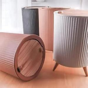 Waste Chic Trash Basket, Home Decor Trash bins Trash Can decoative Wastebasket Trash Can for Home Offices (White)